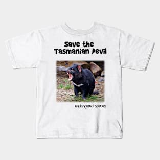 save the Tasmanian Devil Kids T-Shirt